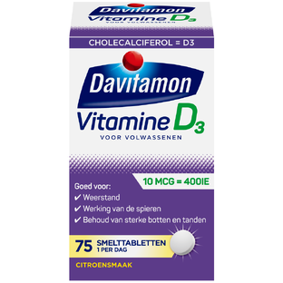 Davitamon Vitamine D 400IE Smelttabletten Citroen 75TB