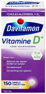 De Online Drogist Davitamon Vitamine D 400IE Smelttabletten Citroen 150TB aanbieding
