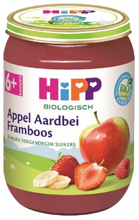 HiPP 6M+ Appel Aardbei Framboos 190GR HiPP 6M+ Appel Aardbei Framboos 190GR