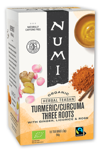 Numi Thee Turmeric Three Roots Biologisch 12ST Numi Thee Turmeric Three Roots Biologisch 12ST