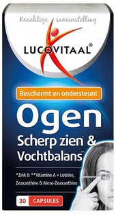 Lucovitaal Ogen, Scherp Zien & Vochtbalans Capsules 30CP Lucovitaal Ogen, Scherp Zien & Vochtbalans Capsules 30CP