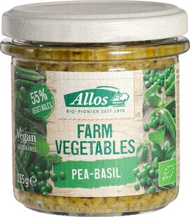 Allos Groentepread Doperwt Basilicum 135GR Allos Groentepread Doperwt Basilicum 135GR