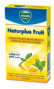 Vicks Citroen Menthol Suikervrij 40GR Vicks Citroen Menthol Suikervrij 40GR
