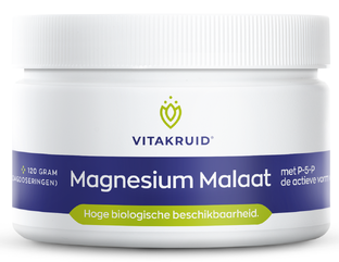 Vitakruid Magnesium Malaat met Vitamine B6 (P-5-P) 120GR Vitakruid Magnesium Malaat met Vitamine B6 (P-5-P) 120GR
