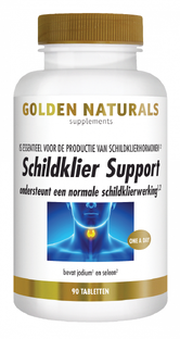 Golden Naturals Schildklier Support Tabletten 90TB Golden Naturals Schildklier Support Tabletten 90TB