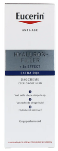 Eucerin Hyaluron-Filler Urea Dagcrème Extra Rijk 50ML Eucerin Hyaluron-Filler Urea Dagcrème Extra Rijk 50ML