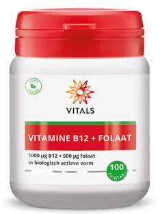 Vitals Vitamine B12 1000mcg + Folaat 500mcg Zuigtabletten 100ZTB