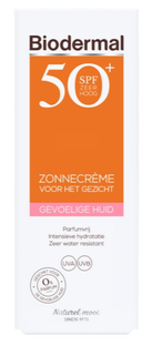 Biodermal Gevoelige Huid Zonnecrème Gezicht SPF50+ 50ML Biodermal Gevoelige Huid Zonnecrème Gezicht SPF50+ 50ML