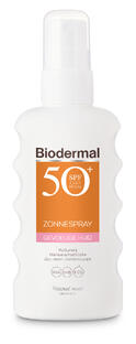 De Online Drogist Biodermal Zonnebrand spray voor de gevoelige huid SPF 50+ ook geschikt voor kinderen 175ML aanbieding