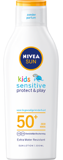 De Online Drogist Nivea Sun Kids Protect & Sensitive Zonnemelk SPF50+ 200ML aanbieding