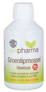 Unipharma Groenlipmossel Vloeibaar 200ML Unipharma Groenlipmossel Vloeibaar 200ML