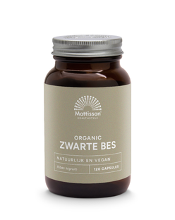 Mattisson HealthStyle Organic Zwarte Bes Capsules 120CP Mattisson HealthStyle Organic Zwarte Bes Capsules 120CP