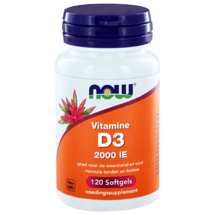NOW Vitamine D3 2000 IE Softgels 120SG