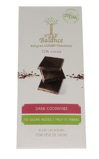 Balance Chocolade Tablet Stevia Puur Cacaonibs 85GR