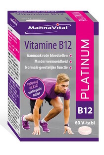 MannaVital Vitamine B12 Platinum Tabletten 60TB MannaVital Vitamine B12 Platinum Tabletten 60TB