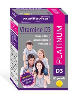 MannaVital Vitamine D3 Platinum Pearls 90ST