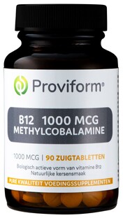 Proviform B12 1000mcg Methylcobalamine Zuigtabletten 90TB Proviform B12 1000mcg Methylcobalamine Zuigtabletten 90TB