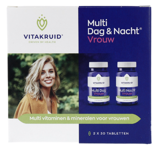 Vitakruid Multi Dag & Nacht Vrouw 100% Vegan 2 x 30 60TB Vitakruid Multi Dag & Nacht Vrouw 100% Vegan 2 x 30 60TB