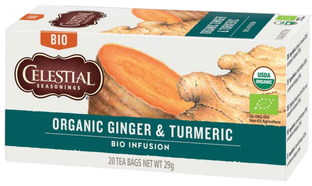 Celestial Seasonings Organic Thee Ginger Turmeric 20ST