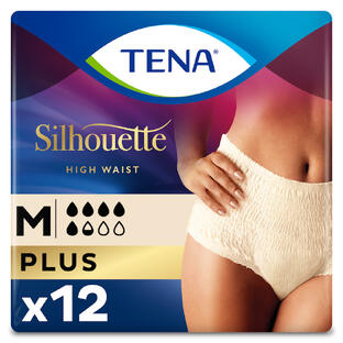 De Online Drogist TENA Silhouette Plus High Waist Crème M 12ST aanbieding