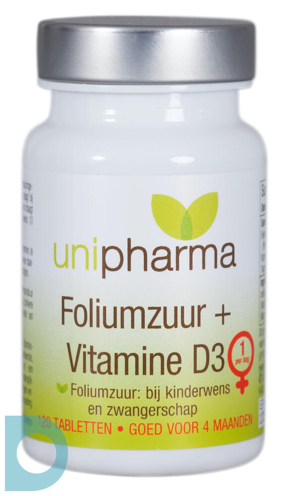 Interactie Snel hardware Unipharma Foliumzuur + Vitamine D3 Tabletten 120st