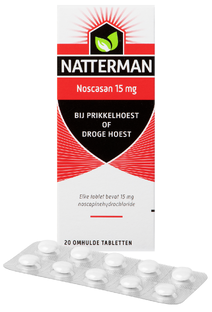 Natterman Noscasan 15 mg bij prikkelhoest of droge hoest Tabletten 20ST