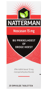 Natterman Noscasan 15 mg bij prikkelhoest of droge hoest Tabletten 20ST