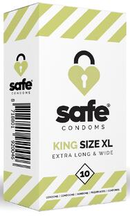 Safe King Size XL Extra Long & Wide Condooms 10ST