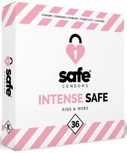 Safe Intense Safe Condooms (Ribs & Nobs) 36ST