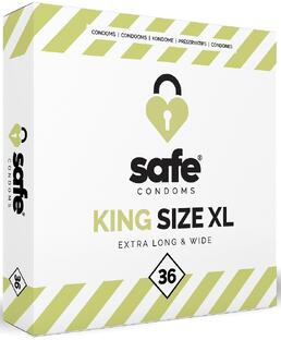 Safe King Size XL Extra Long & Wide Condooms 36ST