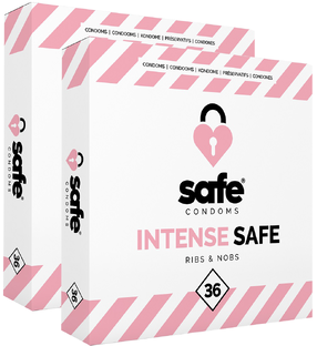 Safe Intense Safe Condooms (Ribs & Nobs) 72ST