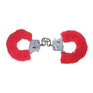 Eros Furry Fun Cuffs Red Plush 1ST