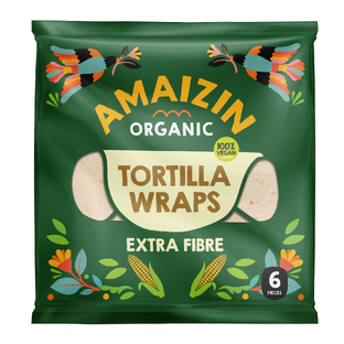 Amaizin Organic Tortilla Wraps Extra Fibre 6ST Amaizin Organic Tortilla Wraps Extra Fibre 6ST