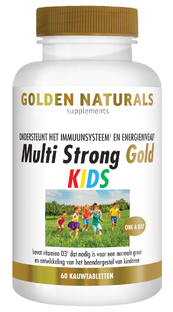 Golden Naturals Multi Strong Gold Kids Kauwtabletten 60TB Golden Naturals Multi Strong Gold Kids Kauwtabletten 60TB