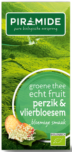 Piramide Thee Groene Thee Perzik & Vlierbloesem 20ZK Piramide Thee Groene Thee Perzik & Vlierbloesem 20ZK
