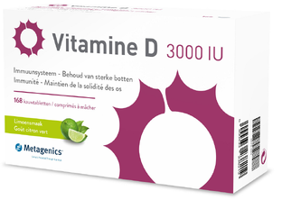 Metagenics Vitamine D 3000 IU Kauwtabletten 168KTB