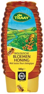 De Traay Bloemenhoning Biologisch Knijpfles 500GR De Traay Bloemenhoning Biologisch Knijpfles 500GR