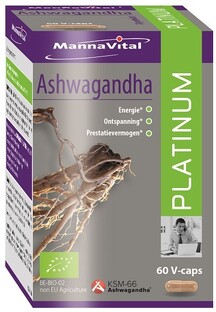 MannaVital Ashwagandha Platinum Vegacaps 60VCP MannaVital Ashwagandha Platinum Vegacaps 60VCP