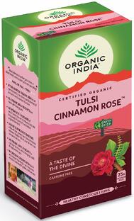 Organic India Thee Tulsi Cinnamon Rose 25ZK