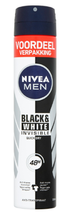 Nivea Men Invisible Black & White Anti-Transpirant Spray XL 200ML Nivea Men Invisible Black & White Anti-Transpirant Spray XL 200ML