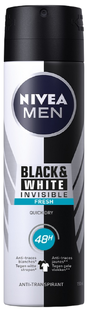 Nivea Men Black & White Invisible Fresh Deodorant Spray 150ML Nivea Men Black & White Invisible Fresh Deodorant Spray 150ML