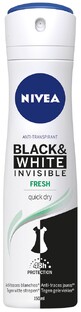 Nivea Black & White Invisible Fresh Deodorant Spray 150ML Nivea Black & White Invisible Fresh Deodorant Spray 150ML