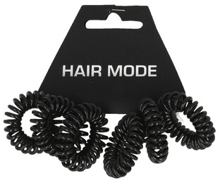 Hair Mode Haarelastiek Kabel Klein Zwart 6ST Hair Mode Haarelastiek Kabel Klein Zwart 6ST