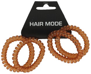 Hair Mode Haarelastiek Kabel Groot Bruin 4ST Hair Mode Haarelastiek Kabel Groot Bruin 4ST