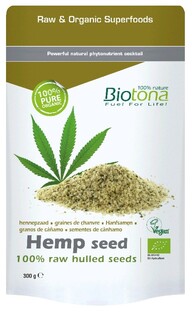 Biotona 100% Raw Gepeld Hennepzaad 300GR Biotona 100% Raw Gepeld Hennepzaad 300GR