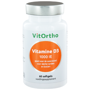VitOrtho Vitamine D3 1000 IE Softgels 60SG VitOrtho Vitamine D3 1000 IE Softgels 60SG