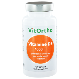 VitOrtho Vitamine D3 1000 IE Softgels 120SG VitOrtho Vitamine D3 1000 IE Softgels 120SG