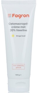 Fagron Cetomacrogolcrème met 20% Vaseline 100GR Fagron Cetomacrogolcrème met 20% Vaseline 100GR
