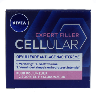 Nivea CELLular Expert Filler Opvullende Anti-Age Nachtcrème 50ML Nivea CELLular Expert Filler Opvullende Anti-Age Nachtcrème 50ML