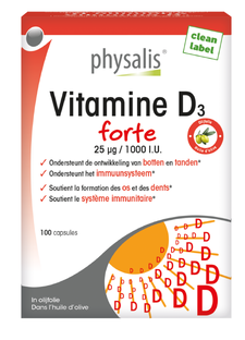 Physalis Vitamine D3 Forte Capsules 100CP Physalis Vitamine D3 Forte Capsules 100CP